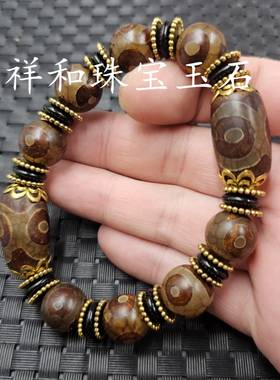 包邮藏式玛瑙天珠玉石手链