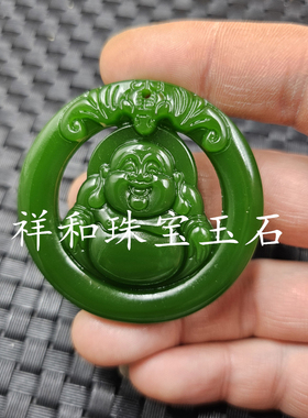 仿新疆和田玉白玉佛仿玉石挂件