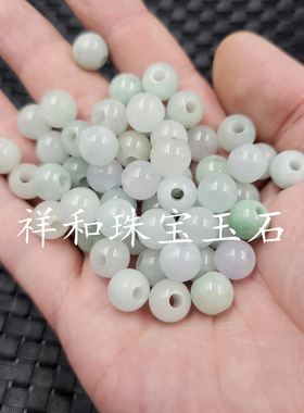 翠玉巴山料圆珠玉石散珠