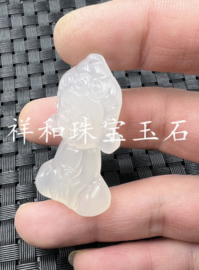 包邮冰种白玉髓宝宝佛玉石挂件