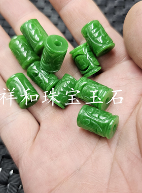 翠绿色干青路路通玉石散珠