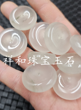 天山翠平安扣玉石挂件