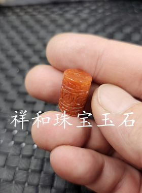 包邮翡翠玉红翡路路通玉石散珠
