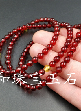 高档精美饰品配件仿血泊圆珠手链4毫米圆珠108颗多圈手链手串