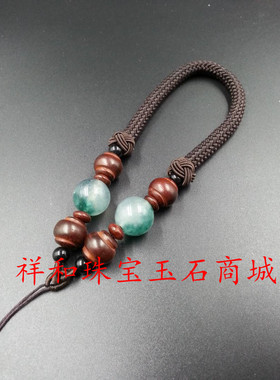 包邮加粗把件绳翡翠玉圆珠配件把件绳红木灯笼把件绳玉石绳