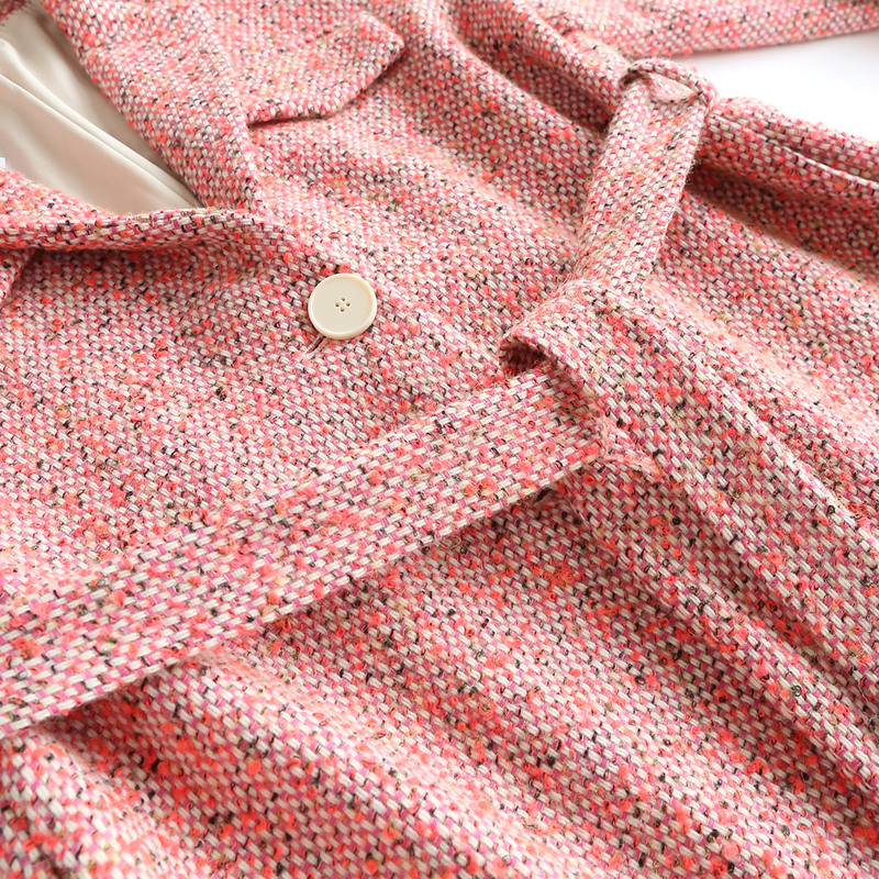 doublove贝爱甜美有度小香风大衣 doublelove毛呢外套