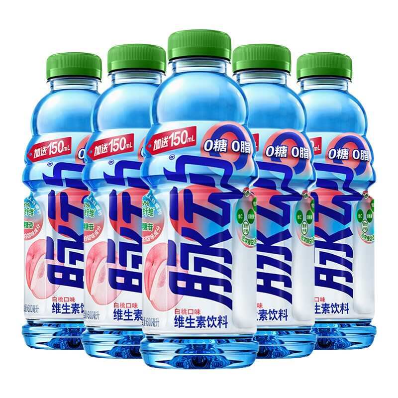 脉动新品0糖无糖0脂白桃味维生素饮料600ml*15瓶整箱夏季运动饮品-图0