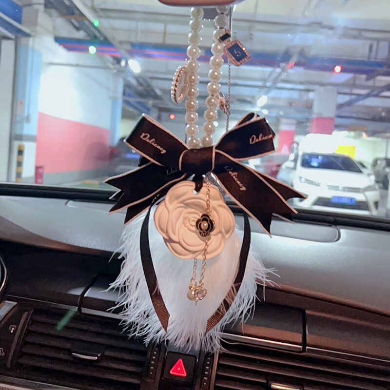 汽车挂件平安挂饰2025新款高级吊坠网红女扩香石山茶花香薰车载挂,淘宝优惠券,粉丝福利购,淘宝优惠卷