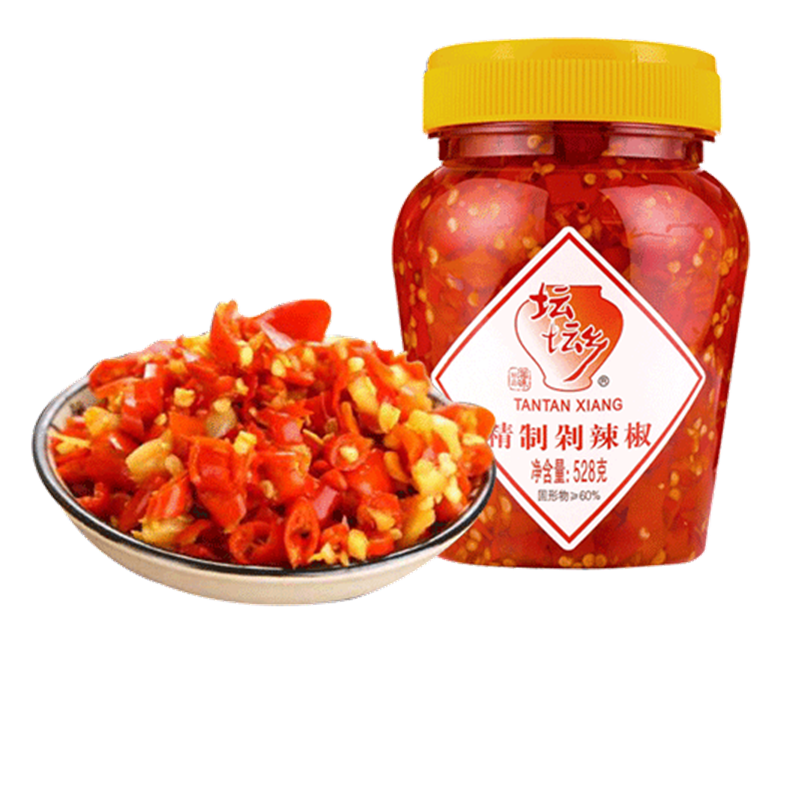 坛坛乡精制剁辣椒528g湖南剁椒蒸鱼头剁椒酱拌饭辣椒酱