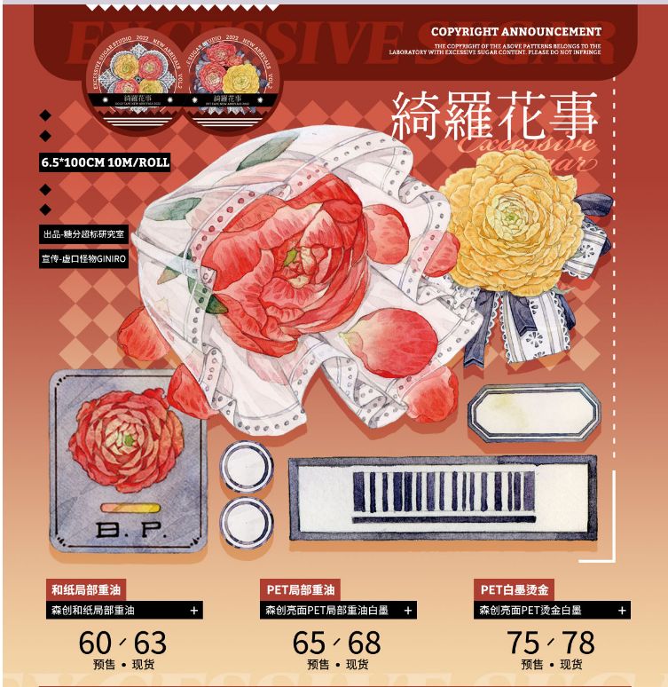 件绮念 4花】糖包邮影封口贴标 赫兰庄园 超分   胶带  夹子 - 图0