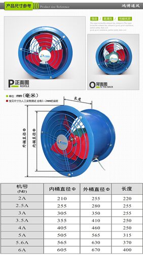 厂价直销九洲普惠SF圆筒风机酒店厨房轴流圆筒风机工厂商场排风机-图2