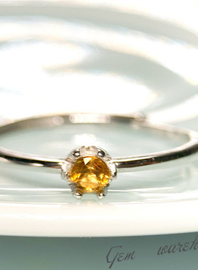 天然戒指石榴石百搭女橄榄石开口