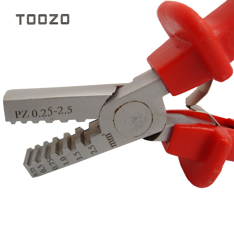 TOOZO 包邮 管套式管状端子压接钳型压线钳 0.25-2.5mm2/1.5-6mm2 - 图1