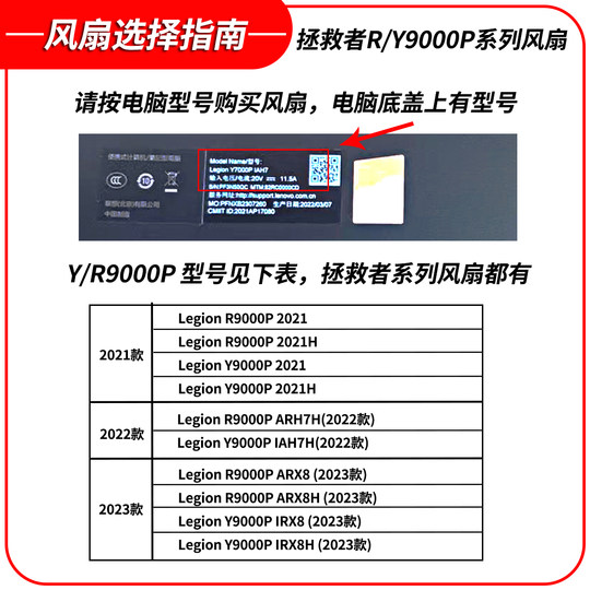 适用 联想 拯救者R9000P Y9000P 2021 2022 2023 2024 笔记本风扇