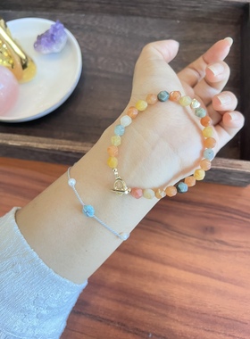 多加手作福禄寿治愈切割立体水晶手链ot扣精致百搭原创设计显白女