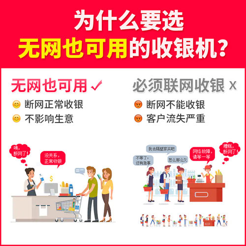 AIBAO/爱宝牌AB-350超市便利店收银机一体收款机餐饮奶茶店化妆品水果蔬菜称重零售小型商用扫码收银系统 - 图1