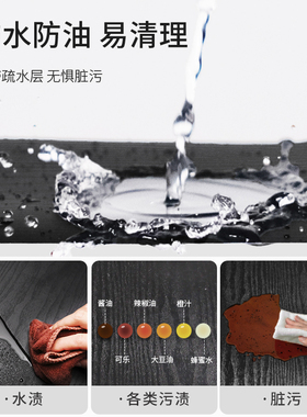 黑色桌面贴纸家具翻新自粘防水