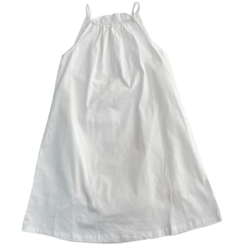 秒杀限时58包邮儿童夏季海边度假风吊带裙女童白色洋气时髦连衣裙