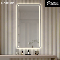 Dresser Mirror Cosmetic Mirror with lamp wall-mounted bedroom led luminous touch screen Dresser Hotel Smart Mirror