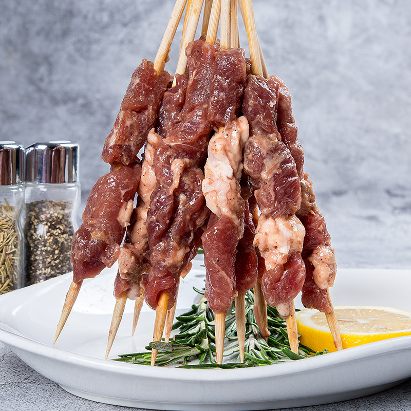 大庄园 尚品牛肉串烧烤食材东北家庭烧烤户外冷冻半成品串串200g