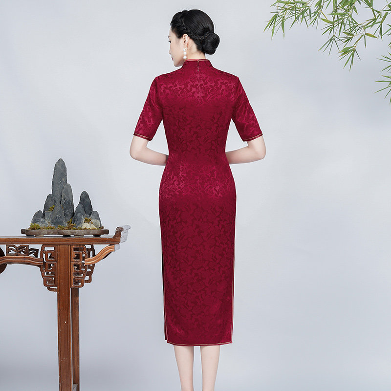 钱塘佳人红色2022年秋新款喜旗袍 钱塘佳人旗袍