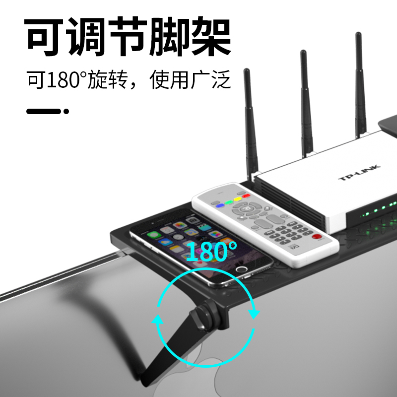 路由器置物架免打孔客厅电视显示器顶部墙上机顶盒无线电视置物架-图2