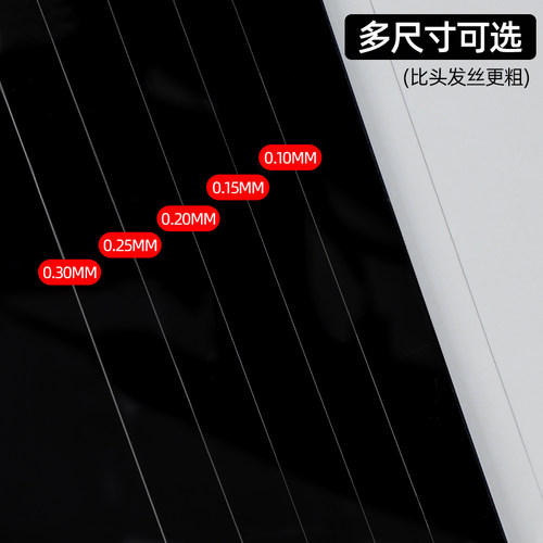 透明尼龙鱼丝线细线领标线缝纫机线家用水洗标隐形线锁边尼龙丝线 - 图2