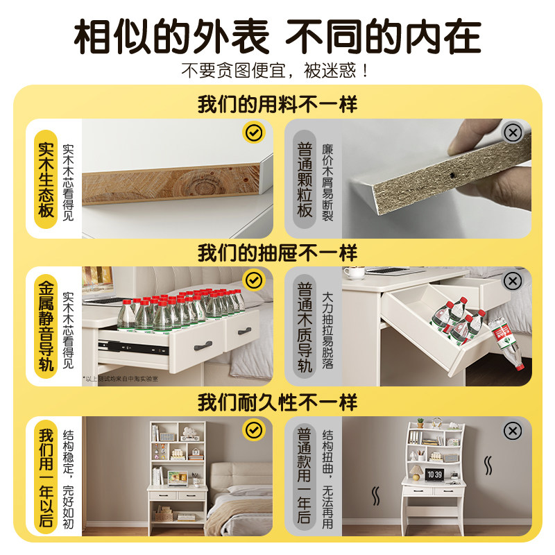 实木书桌书柜一体靠墙卧室学生学习桌书架一体家用电脑桌办公桌子,淘宝优惠券,粉丝福利购,淘宝优惠卷