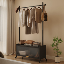 Hanger Ground Floor Bedroom Mobile Hanging Hanger Home Clothes Rack Shelve Racks Indoor Simple Clothes Clotheshorse Hood Shelf