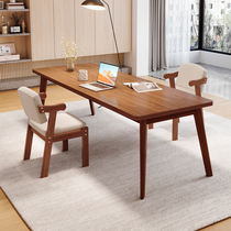 New Chinese large desk living room light and luxurious modern long bar table dining table integrated home double office computer long table