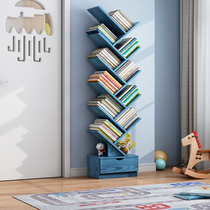 Simple Bookshelf Floor Home Living Room Shelf Students Net Red Creative Tree Desk Containing Small Bookcase