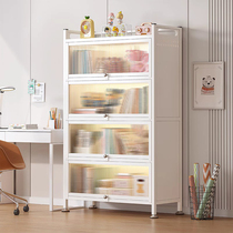 Bookshelves landing in livingroom iron art anti-dust hand run toy containing cabinet shelve storage home children leaning against wall bookcase