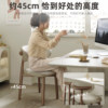 Italian light luxury Nordic solid wood upholstered dining chair