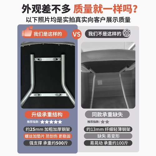 办公椅舒适家用人体工学电脑椅靠背椅子久坐学习椅弓形办公室座椅 - 图2