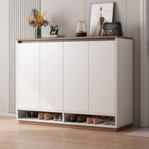 Walnuts Wood Color Home Doorway Shoe Cabinet 2023 New exploits contained Divine Instrumental Space Multilayer Large Capacity Hollowed-out Shoe Cabinet