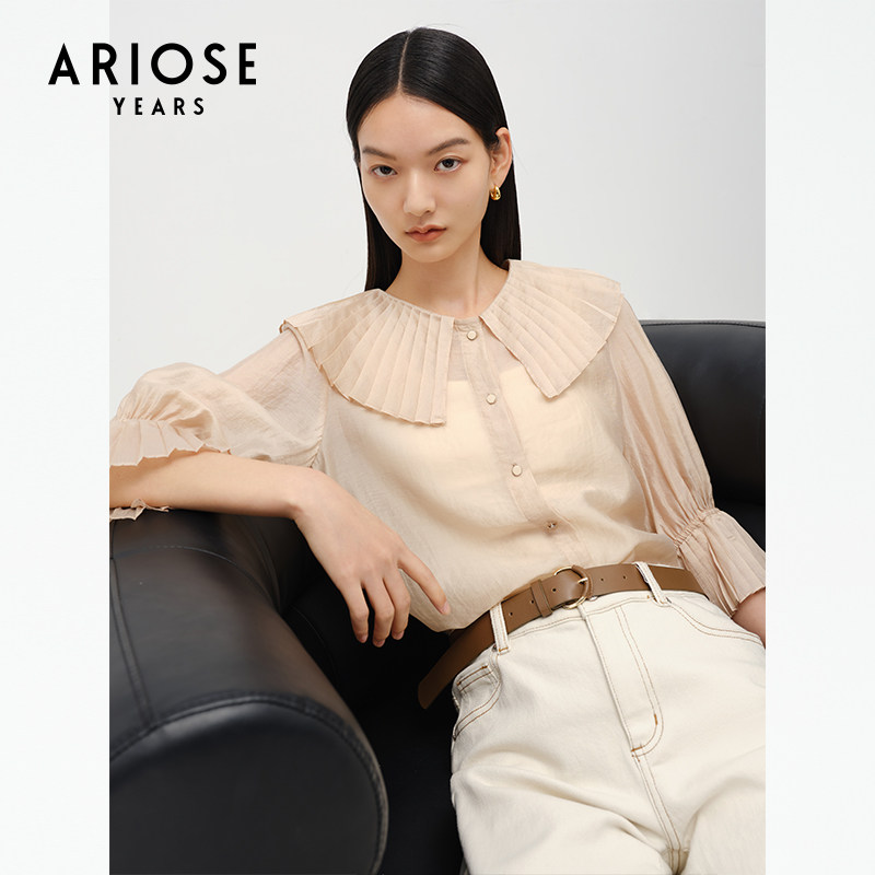 艾诺丝雅诗春新品法式雪纺复古衬衫 arioseyears衬衫