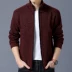 2019 quần áo nam mới mùa xuân và mùa thu nam mới đứng cổ áo đan len áo len - Cardigan áo cardigan nam Cardigan