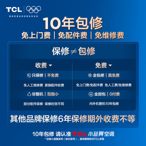 TCL 大1.5匹小蓝翼Ⅱ新风空调挂机60m³/h大新风量新一级能效变频 - 图0