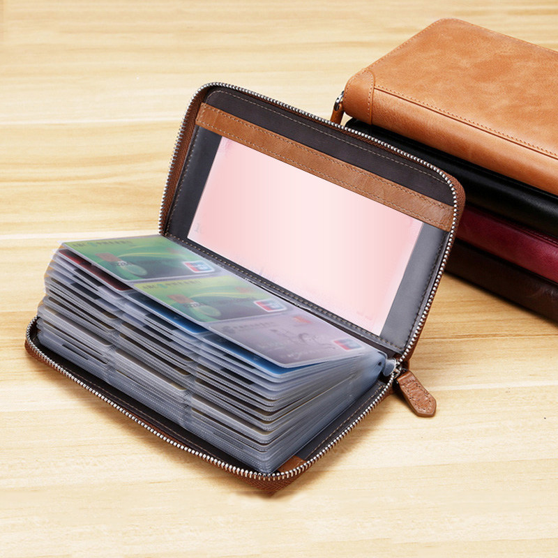 拉链男女士真皮手包复古60卡片袋 瑞贝卡罗西卡包