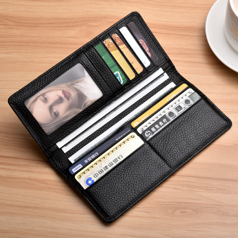 2020新款长款真皮拉链青年皮夹子 瑞贝卡罗西钱包