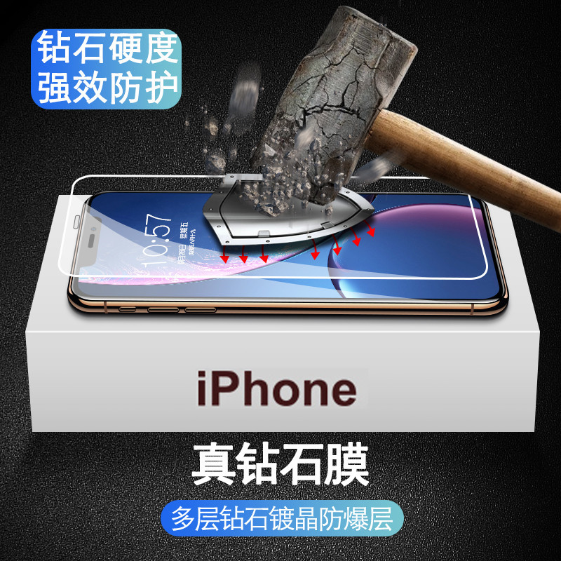 iPhonexr苹果X钢化膜iphone11Pro/xs/xr/12全屏13覆盖xsmax七ProMax手机7贴膜8plus蓝光mini玻璃max八xmax6P - 图1