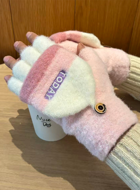 手套女士冬天保暖加绒加厚防寒