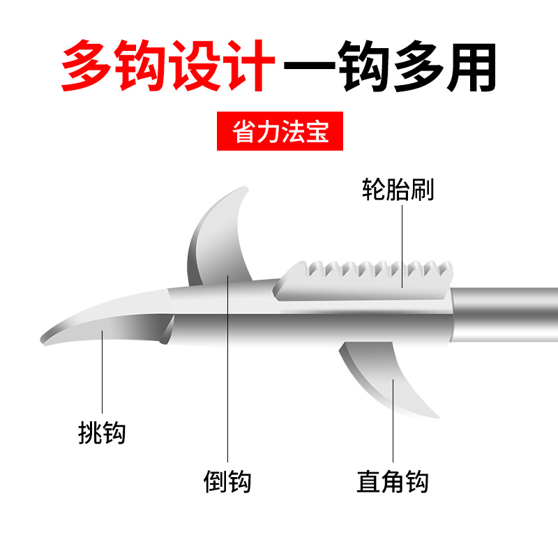 汽车轮胎石子清理工具清石钩车用不锈钢勾子去石头扣取石挑扣神器 - 图1