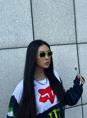 方框果冻色亚克力墨镜个性男女