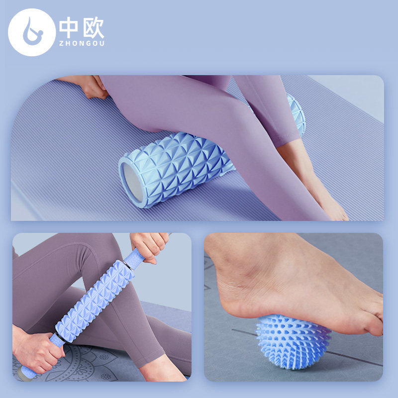 肌肉放松瘦腿专业狼牙棒按摩泡沫轴 中欧瑜伽舒展器/健康架