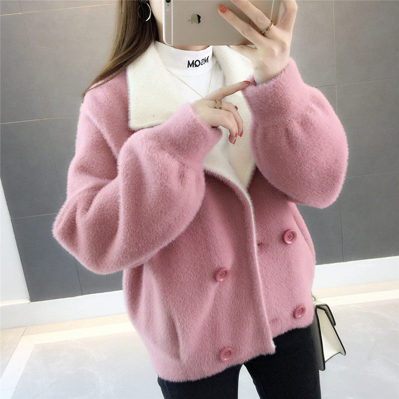 秋冬女装2020新款韩版短款女士毛衣 懿彩服饰短外套