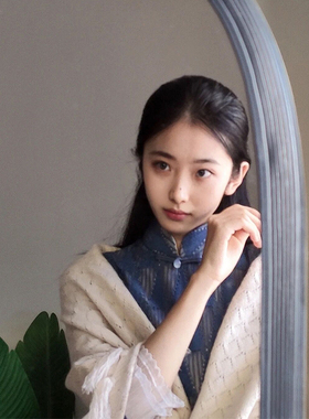 雪梦羊四季搭配旗袍婚纱披肩