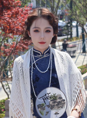 雪梦羊夏季披肩小香风流苏外搭女