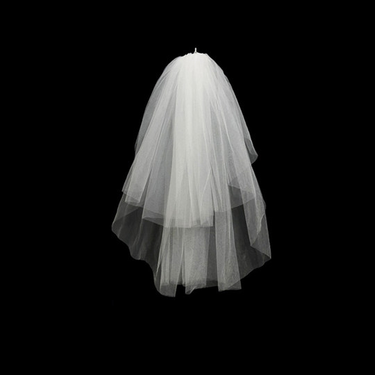 Forest style wedding dress certificate simple white puffy veil