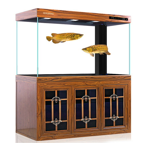 闽江大型水族箱中式超白玻璃底滤客厅金鱼缸办公室风水招财龙鱼缸 - 图3